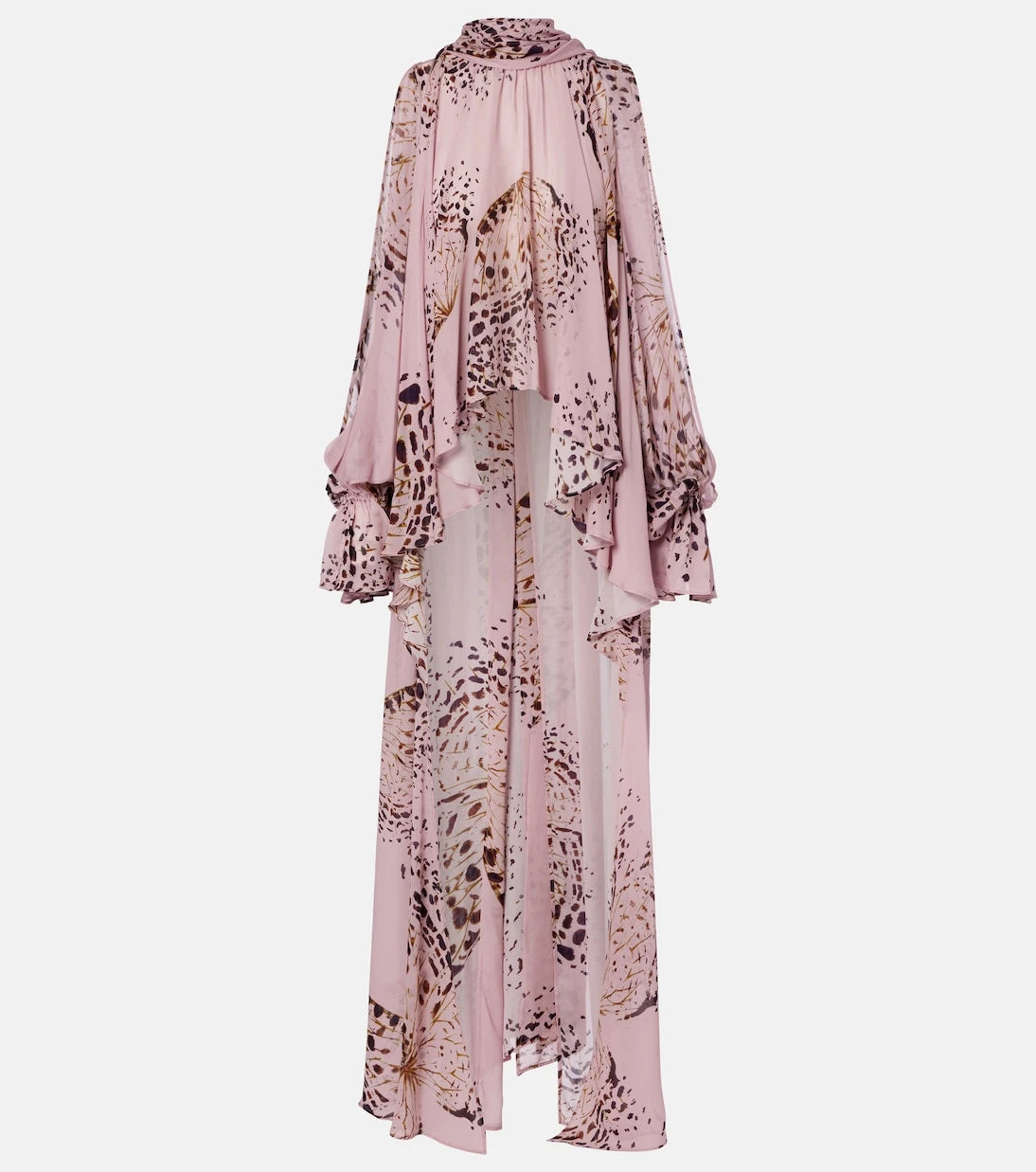 Blumarine - Printed asymmetric georgette blouse