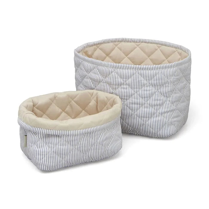 Cam Cam Copenhagen çocuklar için saklama kutusu Classic Stripes Blue, Praline