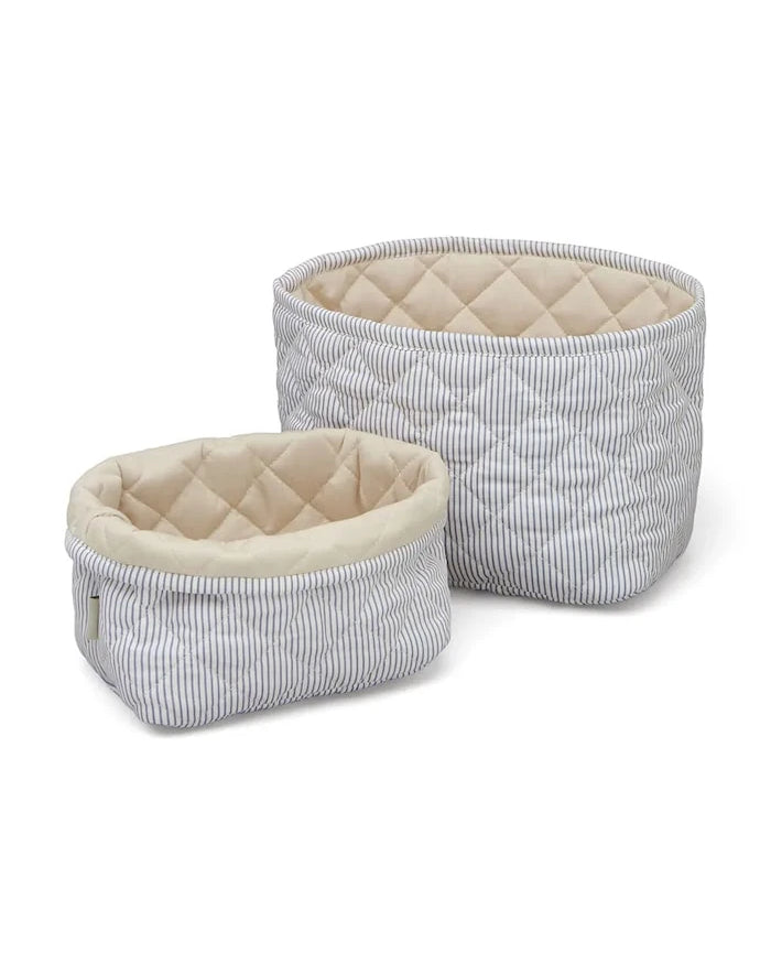 Cam Cam Copenhagen çocuklar için saklama kutusu Classic Stripes Blue, Praline