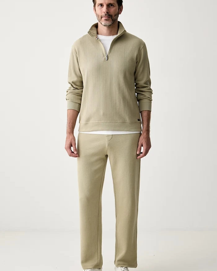 BOSS pamuklu erkek ev sweatshirtü Structure 1/4 Zip