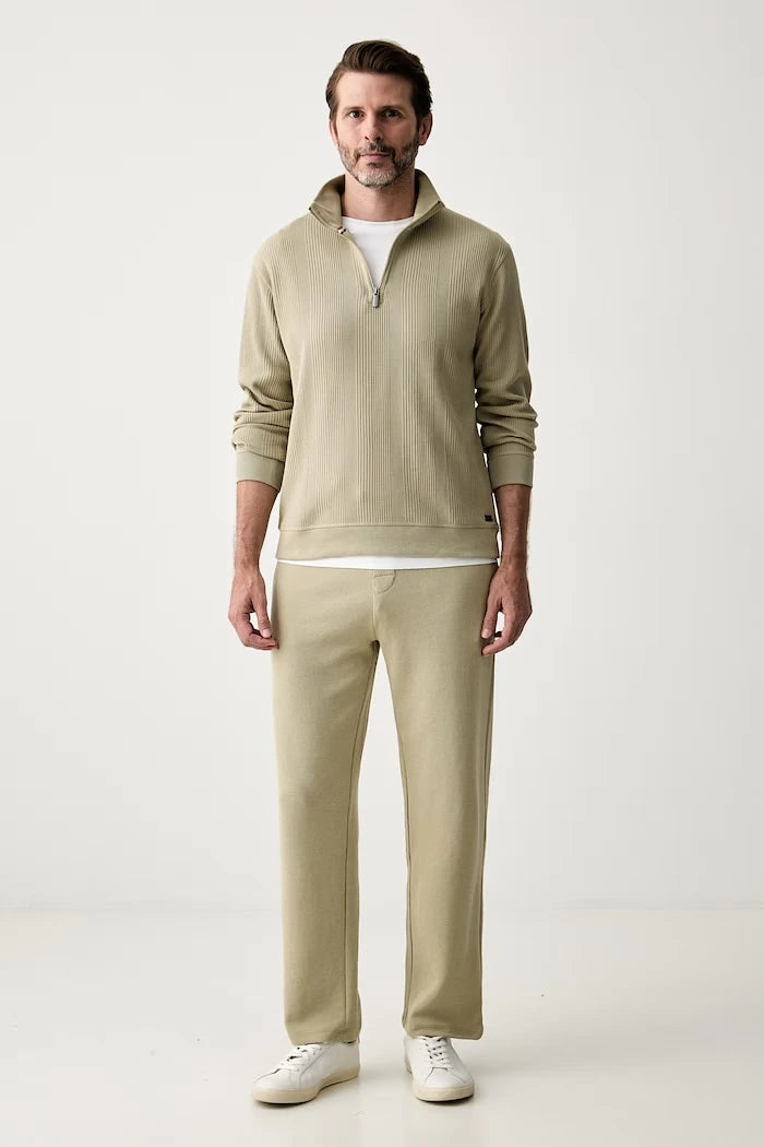 BOSS pamuklu erkek ev sweatshirtü Structure 1/4 Zip
