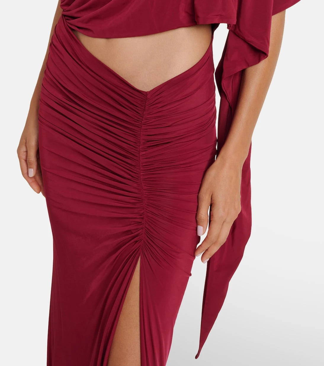 Alex Perry - Asymmetric gathered jersey gown