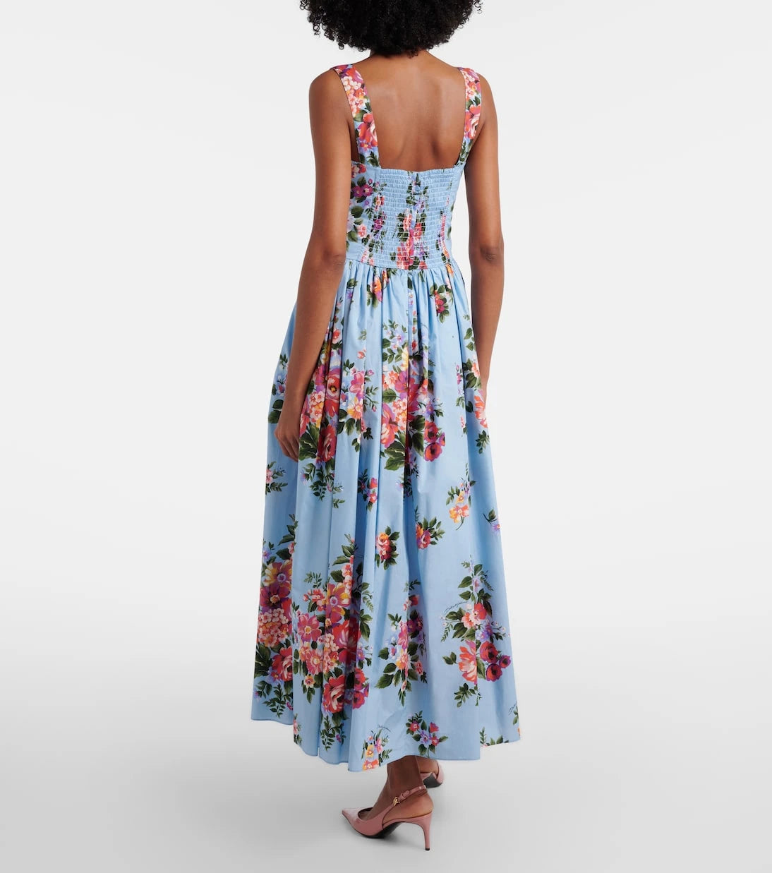 Dolce&Gabbana - Floral cotton bustier dress