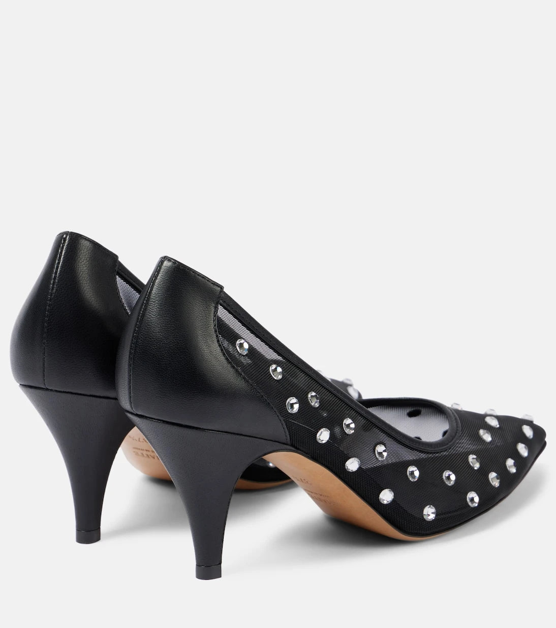 Khaite - River embellished leather-trimmed pumps
