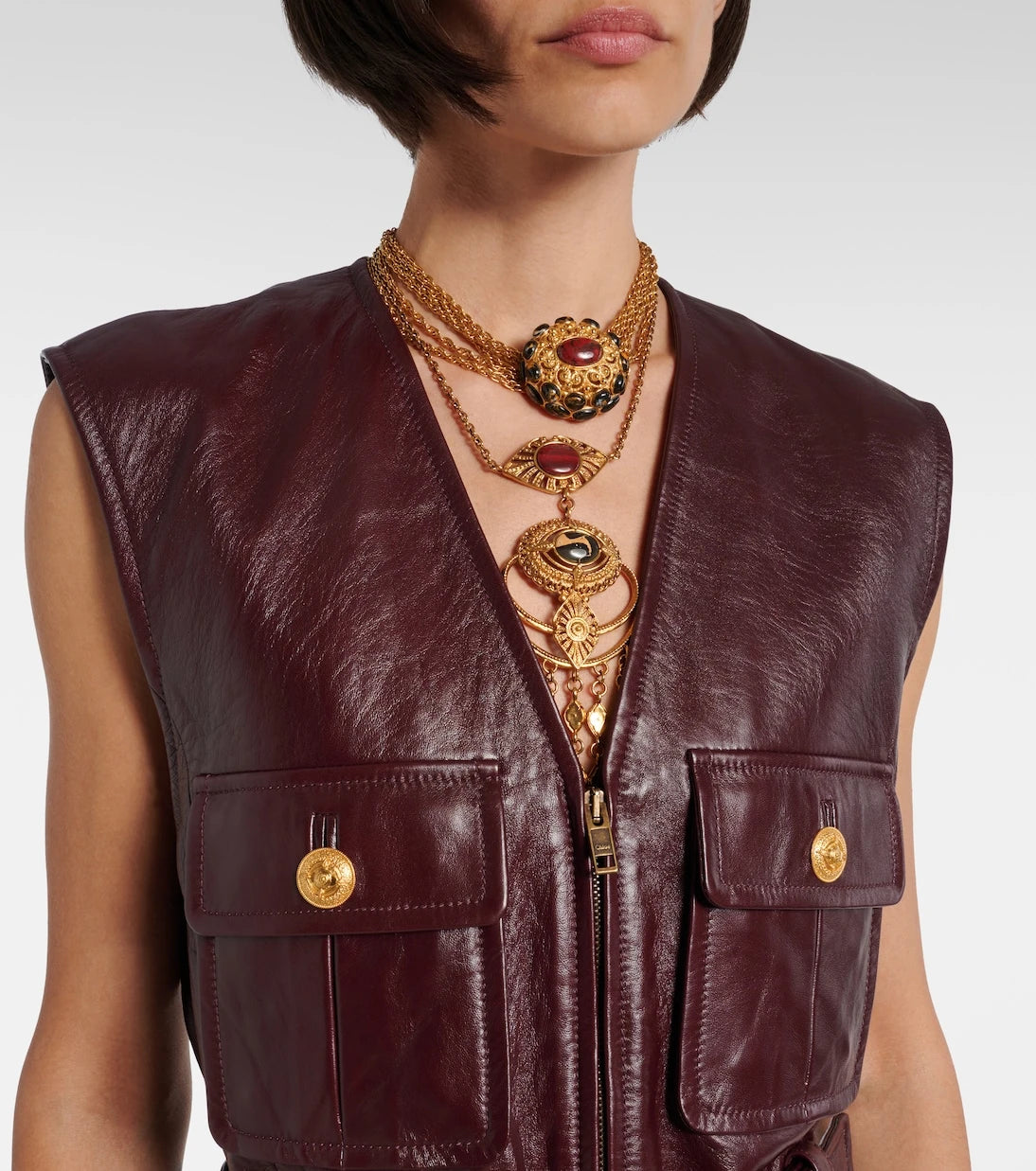 Chloé - Belted leather vest