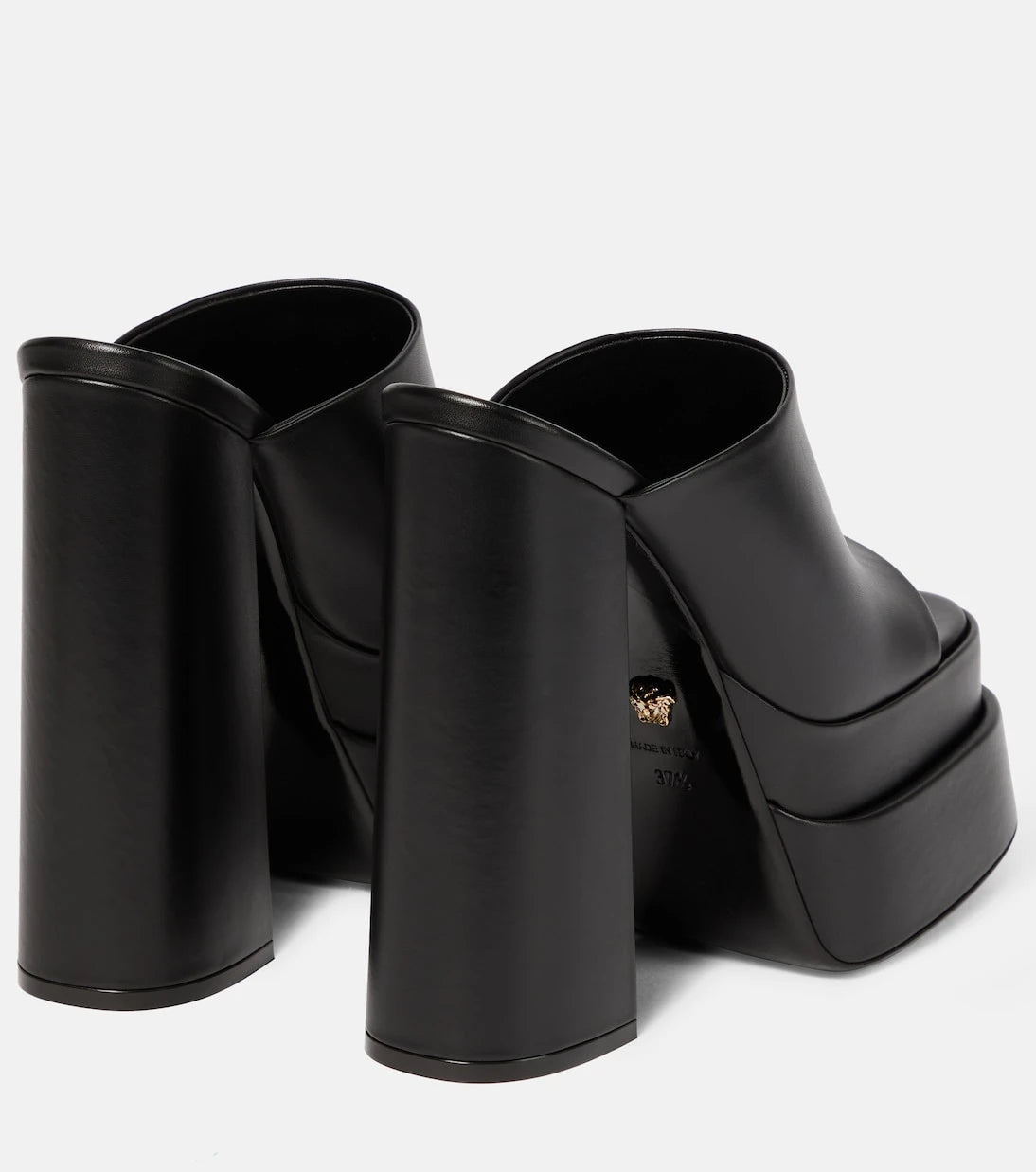 Versace - Leather platform sandals