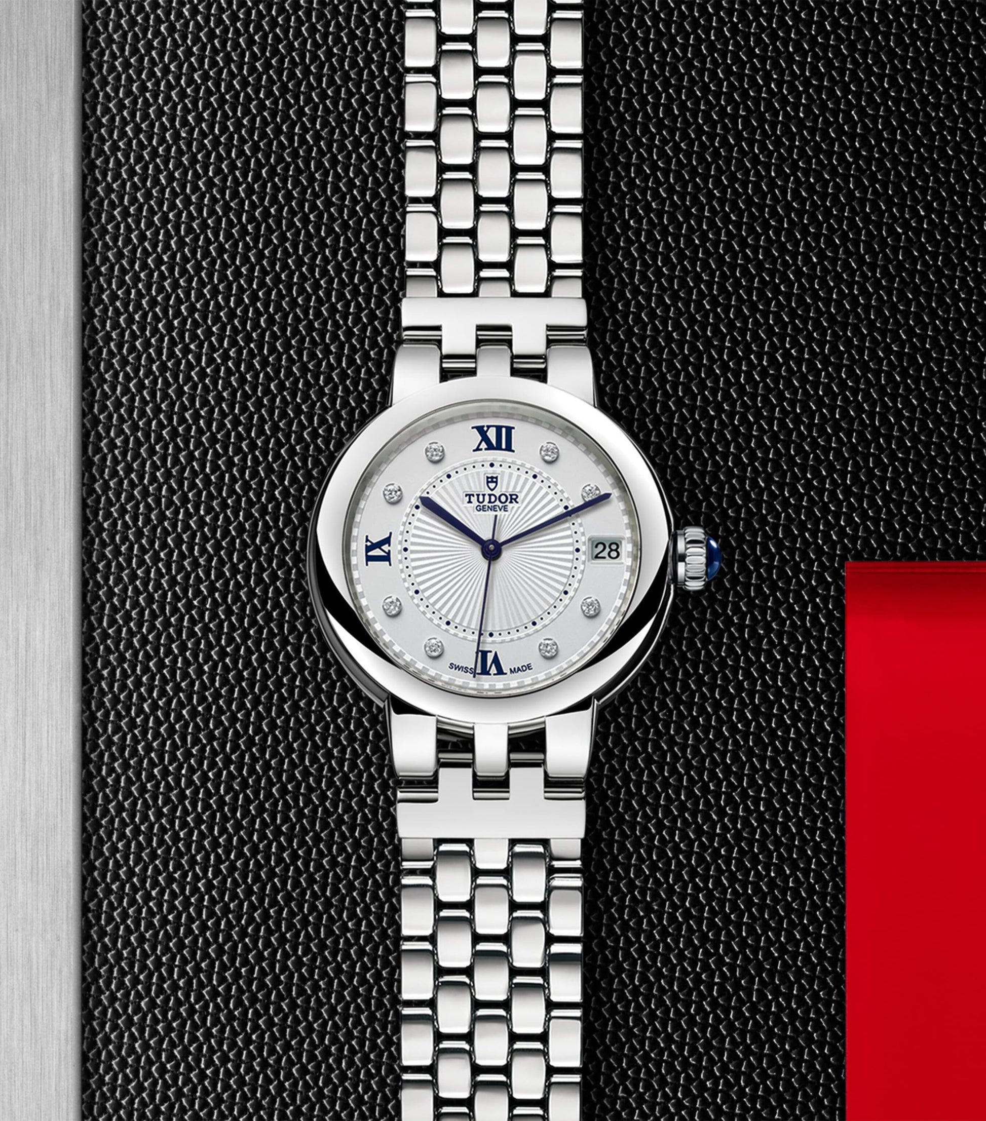 Clair de Rose Stainless Steel and Diamond Watch 34mm