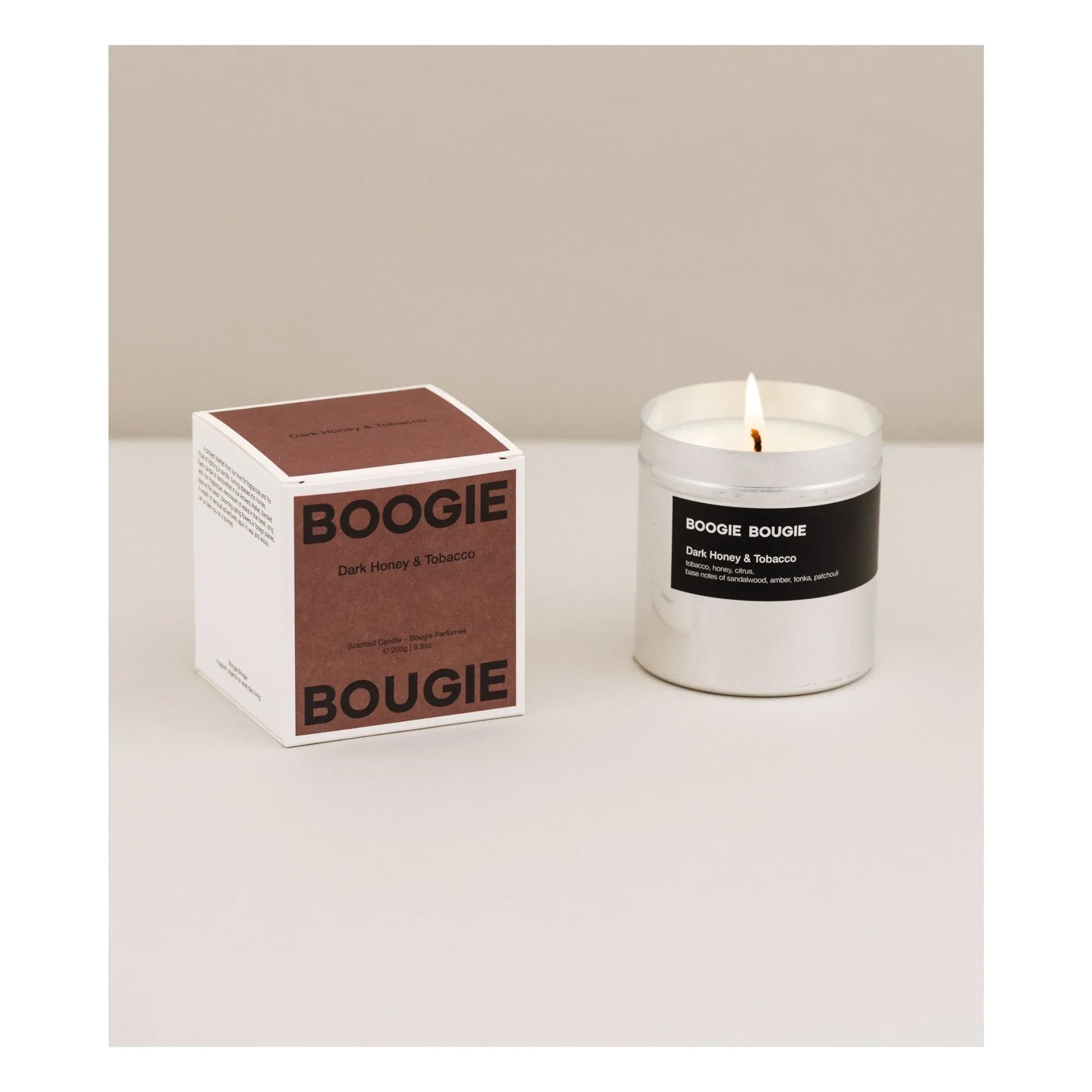 Boogie Bougie - Dark Honey &amp; Tobacco candle