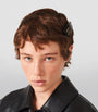 Miu Miu Black Leather Logo Hair Clip