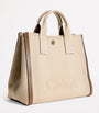 Beige Medium Canvas Carry Tote Bag