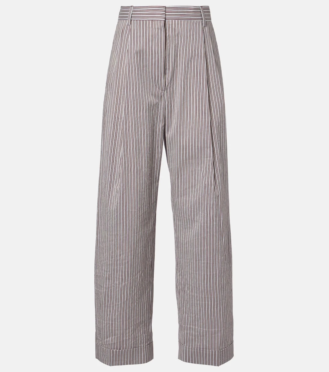 Dries Van Noten - Striped cotton and silk pants