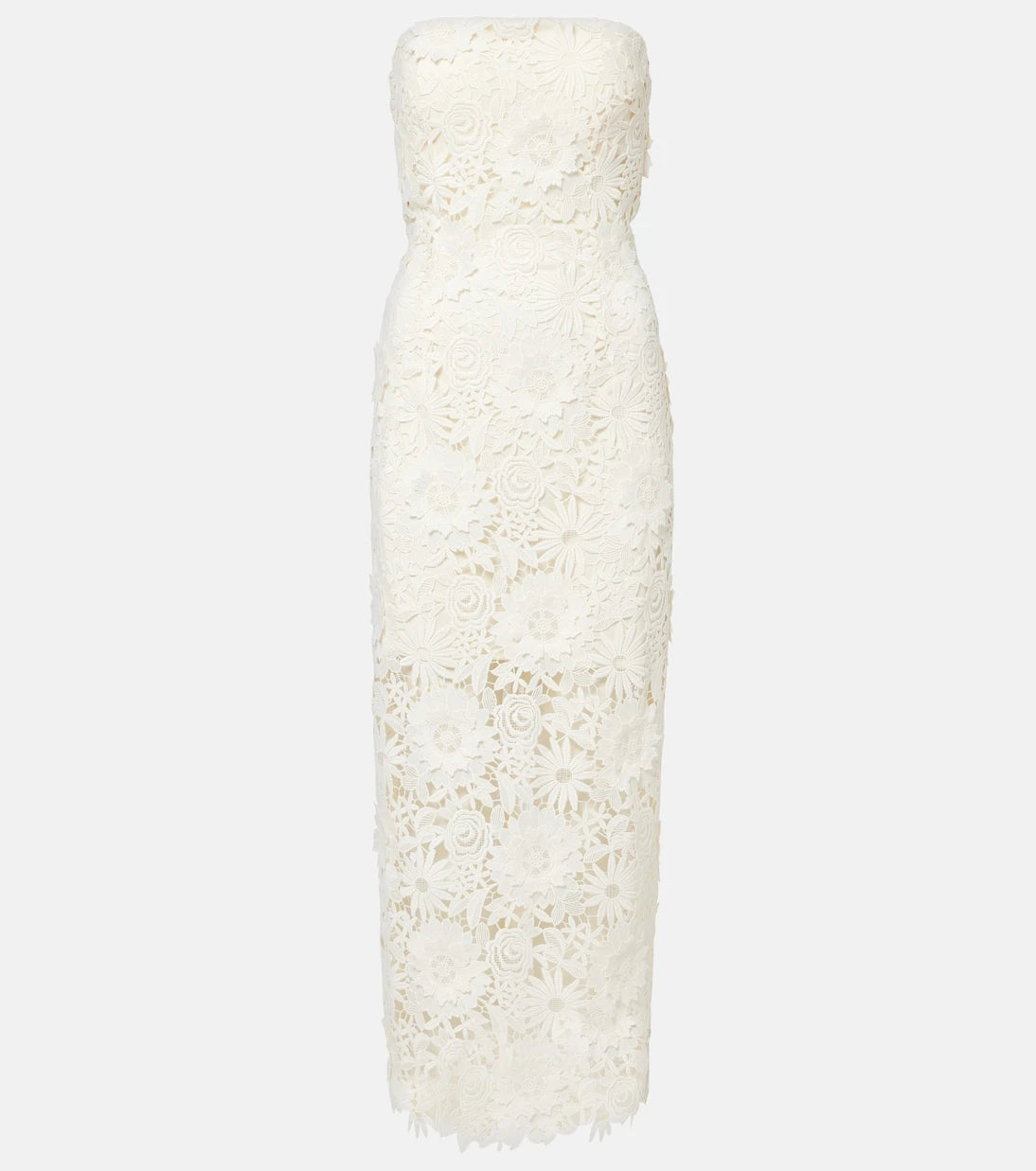 Rotate - Bridal strapless lace midi dress