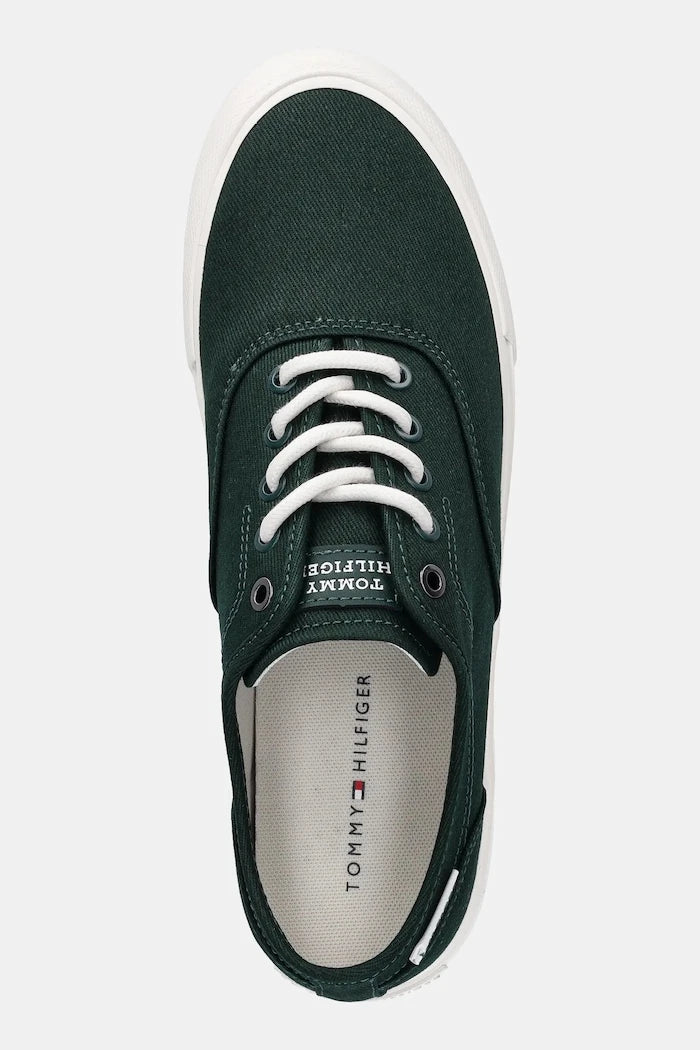 Ниски кецове Tommy Hilfiger TH HI VULC LOW OXFORD TWILL