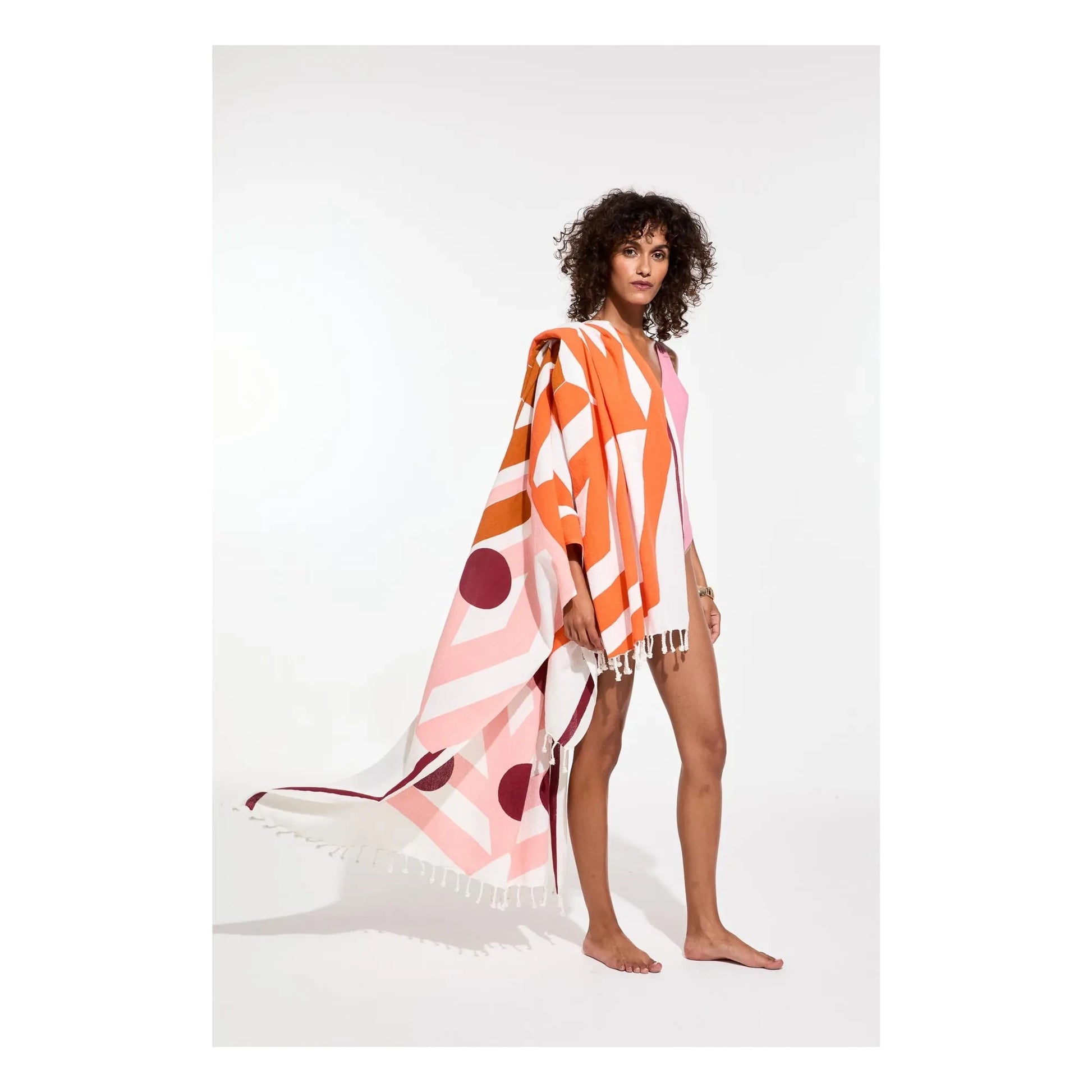Mapoésie - Bloom beach towel | Orange