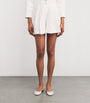 Maje White Pleated Tailored Shorts