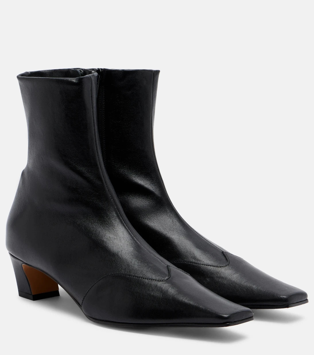 Khaite - Nevada leather ankle boots