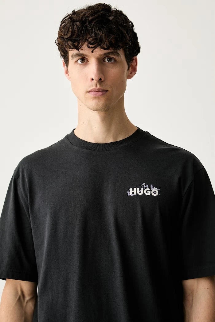 HUGO Blue erkek pamuklu tişört Noxwash