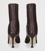 Burgundy Leather Etienne Ankle Boots 75
