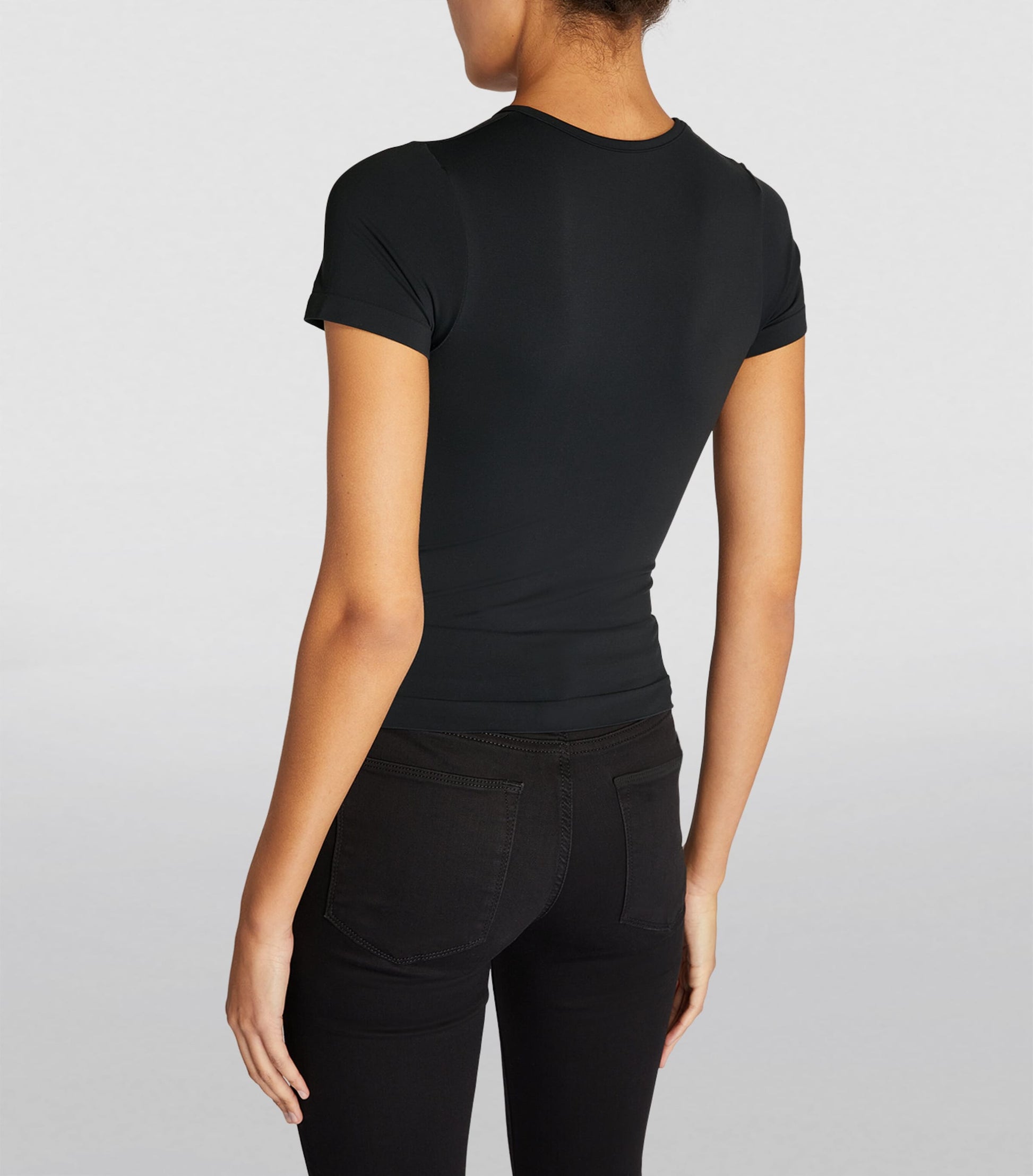 Skims Black Soft Smoothing T-Shirt