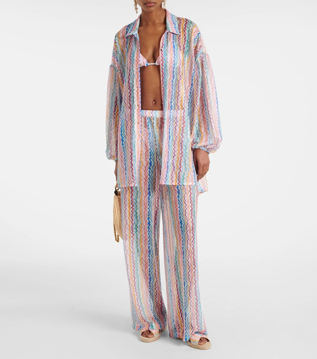 Missoni - Zikzak transparan salaş gömlek