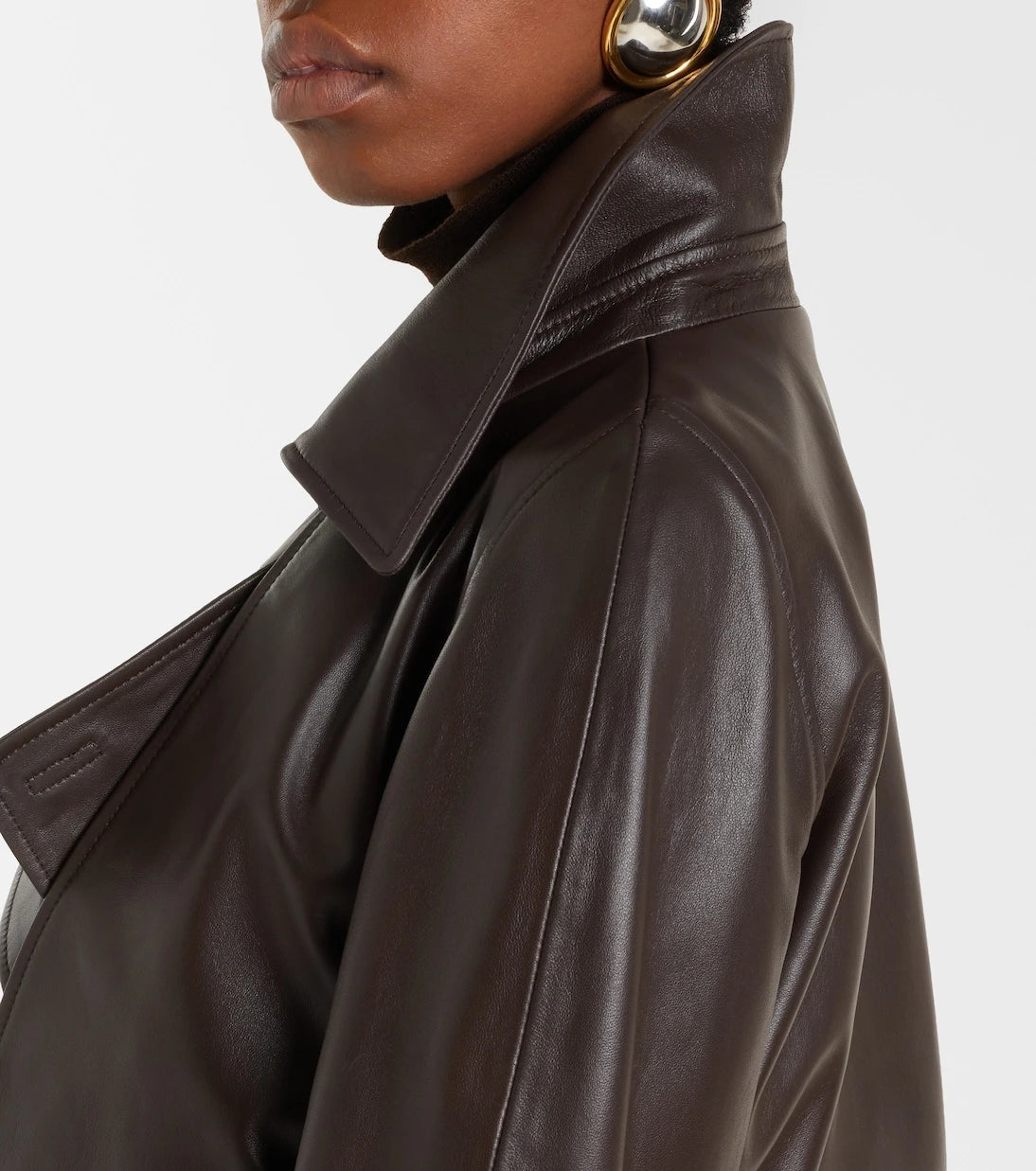 Nour Hammour - Hatti cropped leather jacket