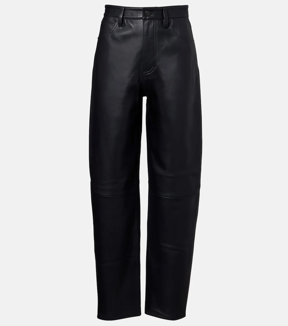 Frame - Neat leather straight pants