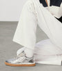 Christian Louboutin Silver Tutti Rui Metallic Leather Sneakers
