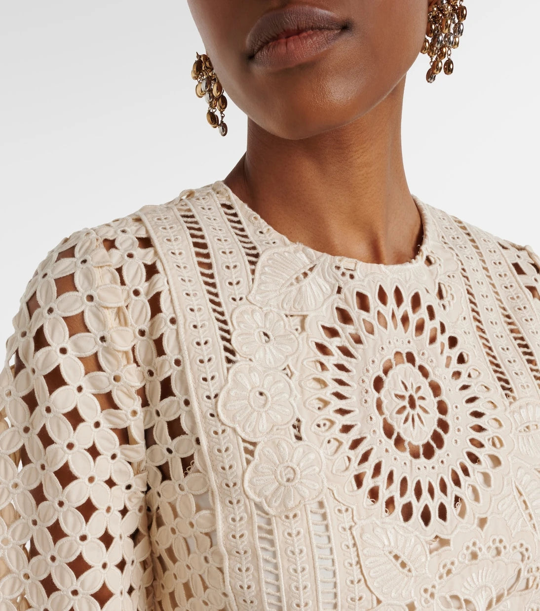 Zimmermann - Indra broderie anglaise cotton minidress