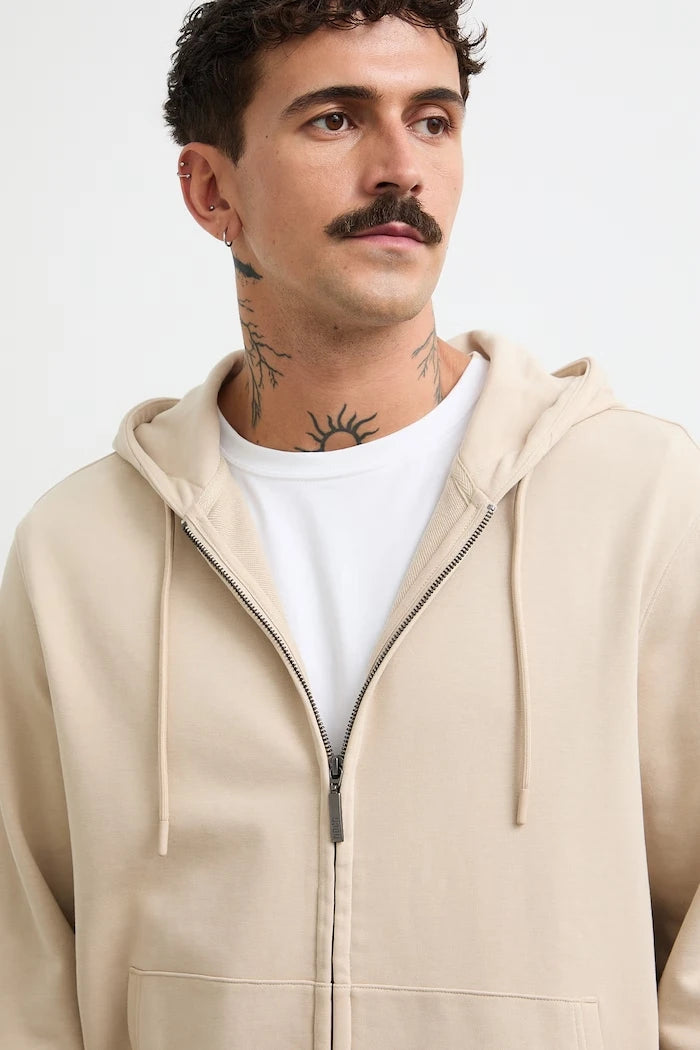 Medicine fermuarlı ve kapüşonlu erkek pamuklu sweatshirt