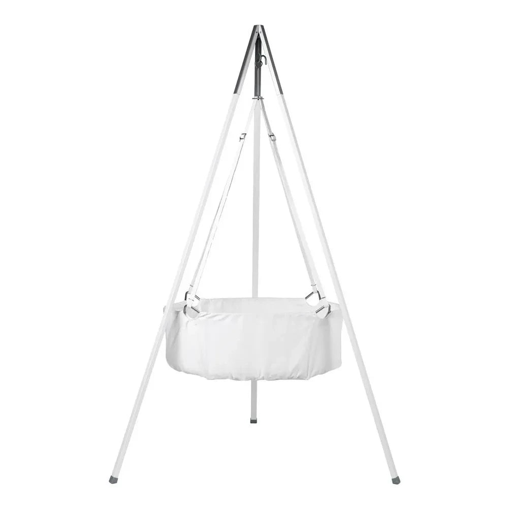 Leander - Complete cradle with stand, 83 x 50 cm | White