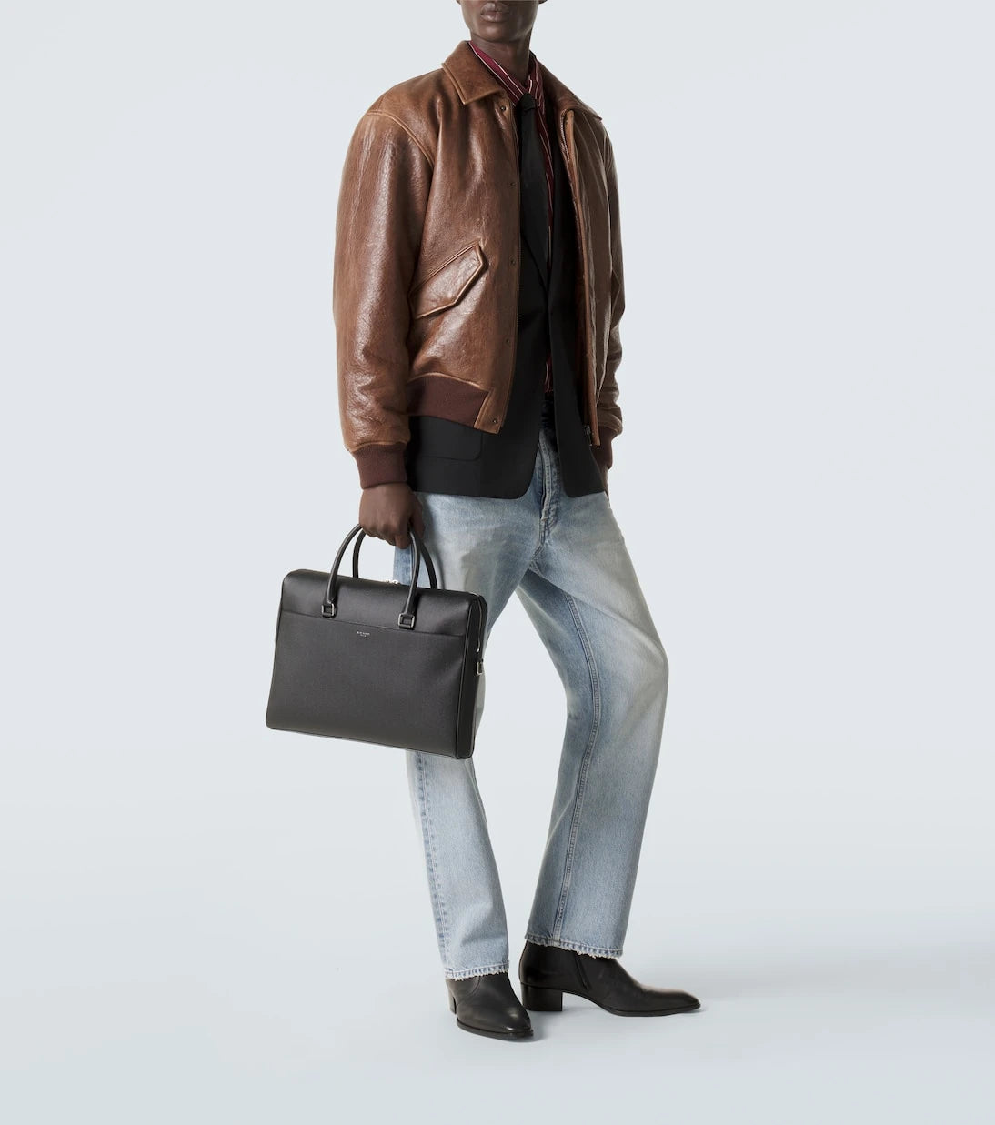 Saint Laurent - Duffle leather briefcase