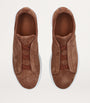 Zegna Suede Triple Stitch Sneakers