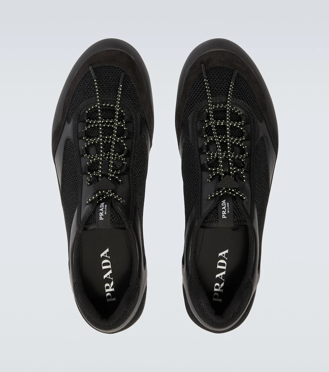 Prada - Speedrock leather-trimmed sneakers
