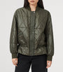 Green Quilted Alii Bomber Jacket