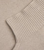 Beige Cashmere Rollneck Sweater