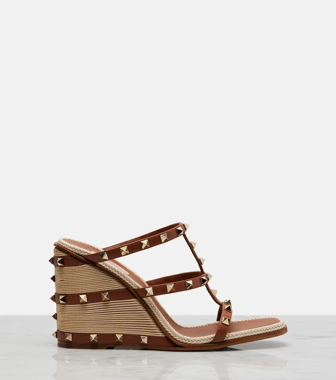 Valentino Garavani - Rockstud leather espadrille sandals