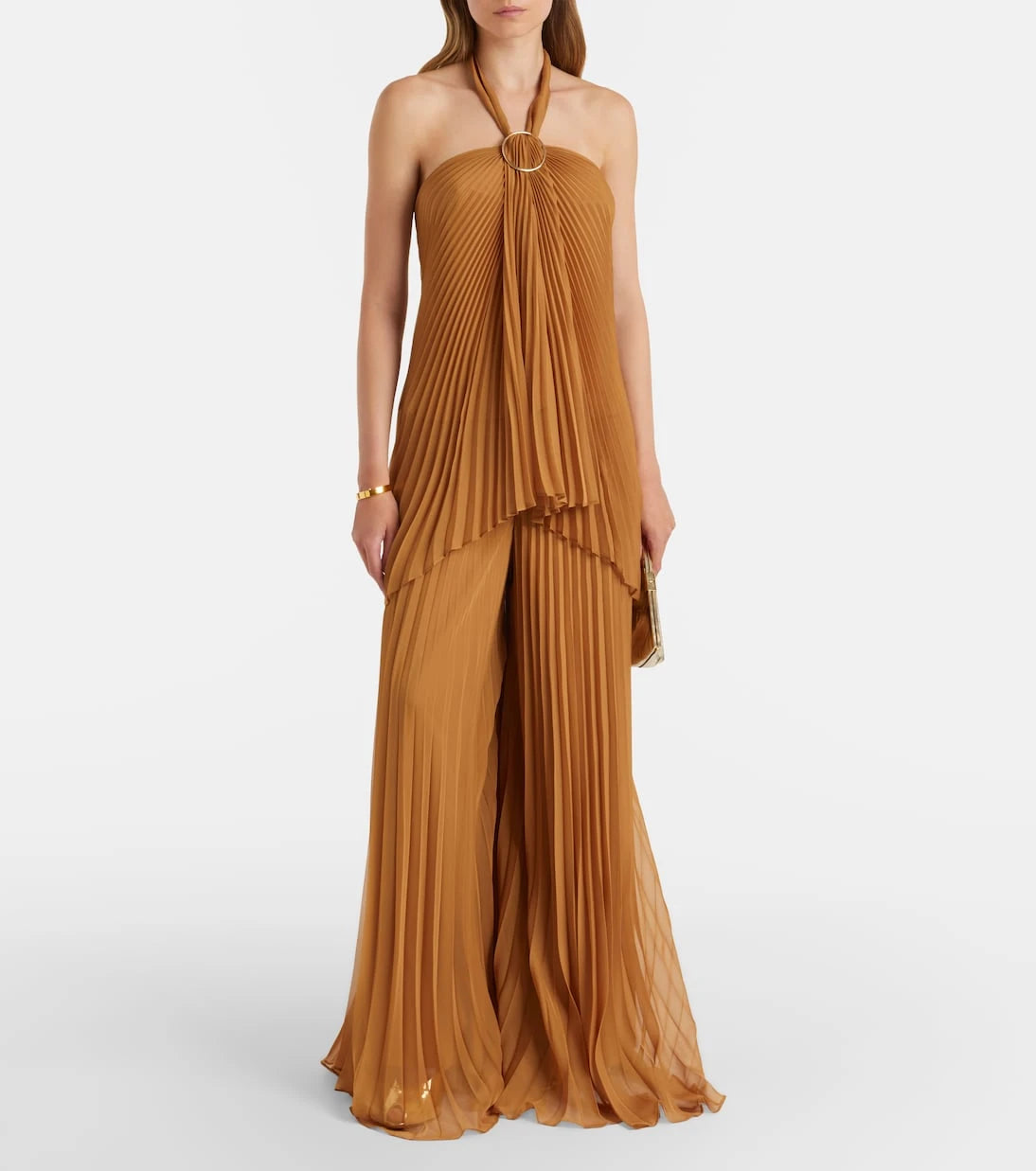 Max Mara - بنطال غريمبو بليسيه بأرجل واسعة