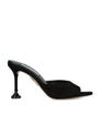 Aquazzura Black Suede Bisous Mules 85