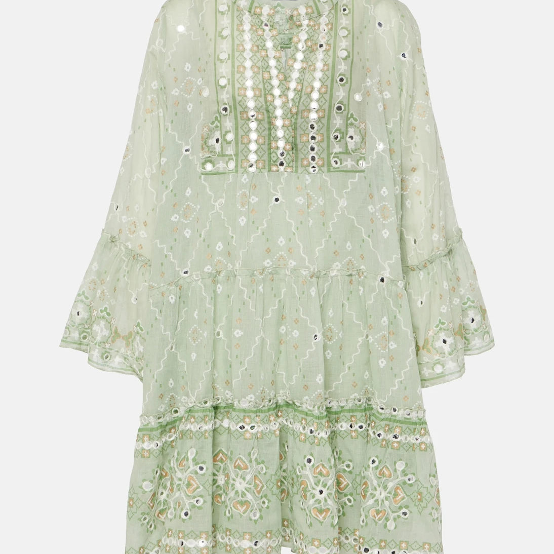 Juliet Dunn - Embroidered cotton minidress