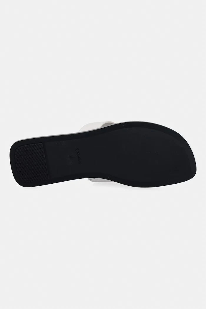 Calvin Klein джапанки дамски от кожа FLAT SANDAL THONG LTH