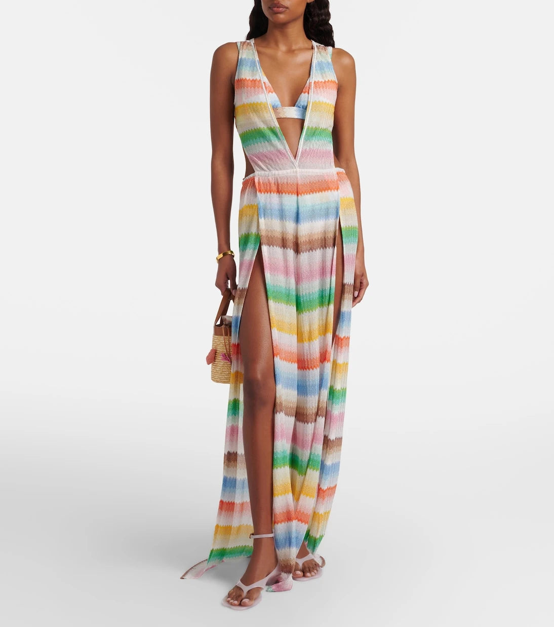 Missoni - Zigzag open-back lamé jumpsuit