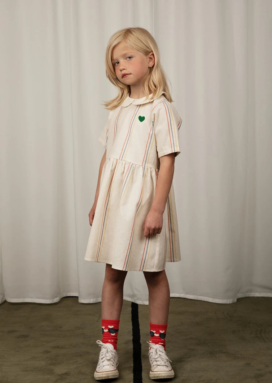 Mini Rodini - Striped cotton and linen dress