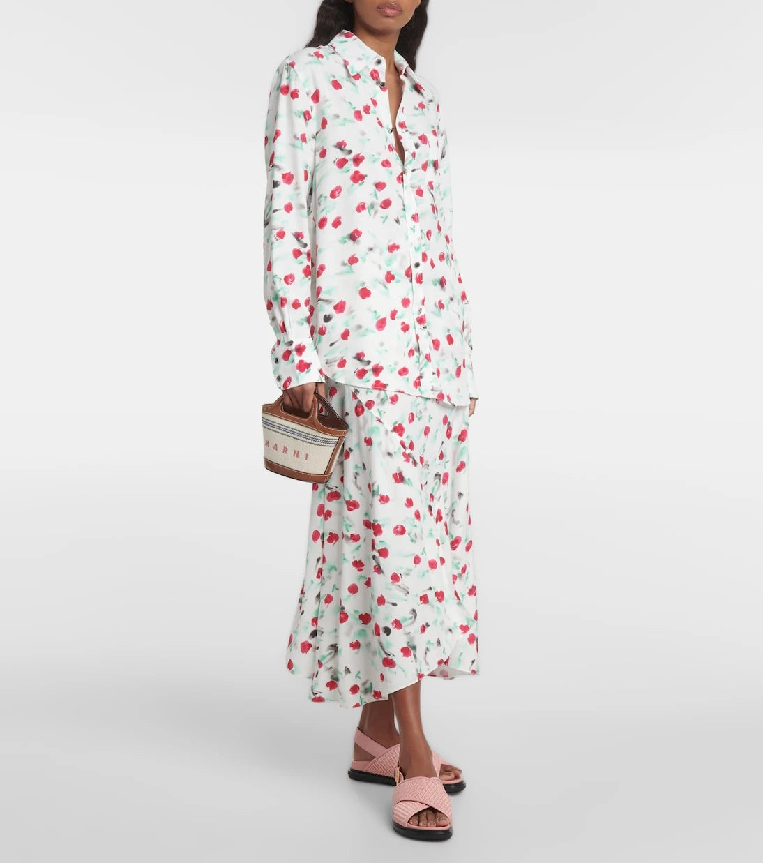 Marni - Fussbet raffia-effect sandals
