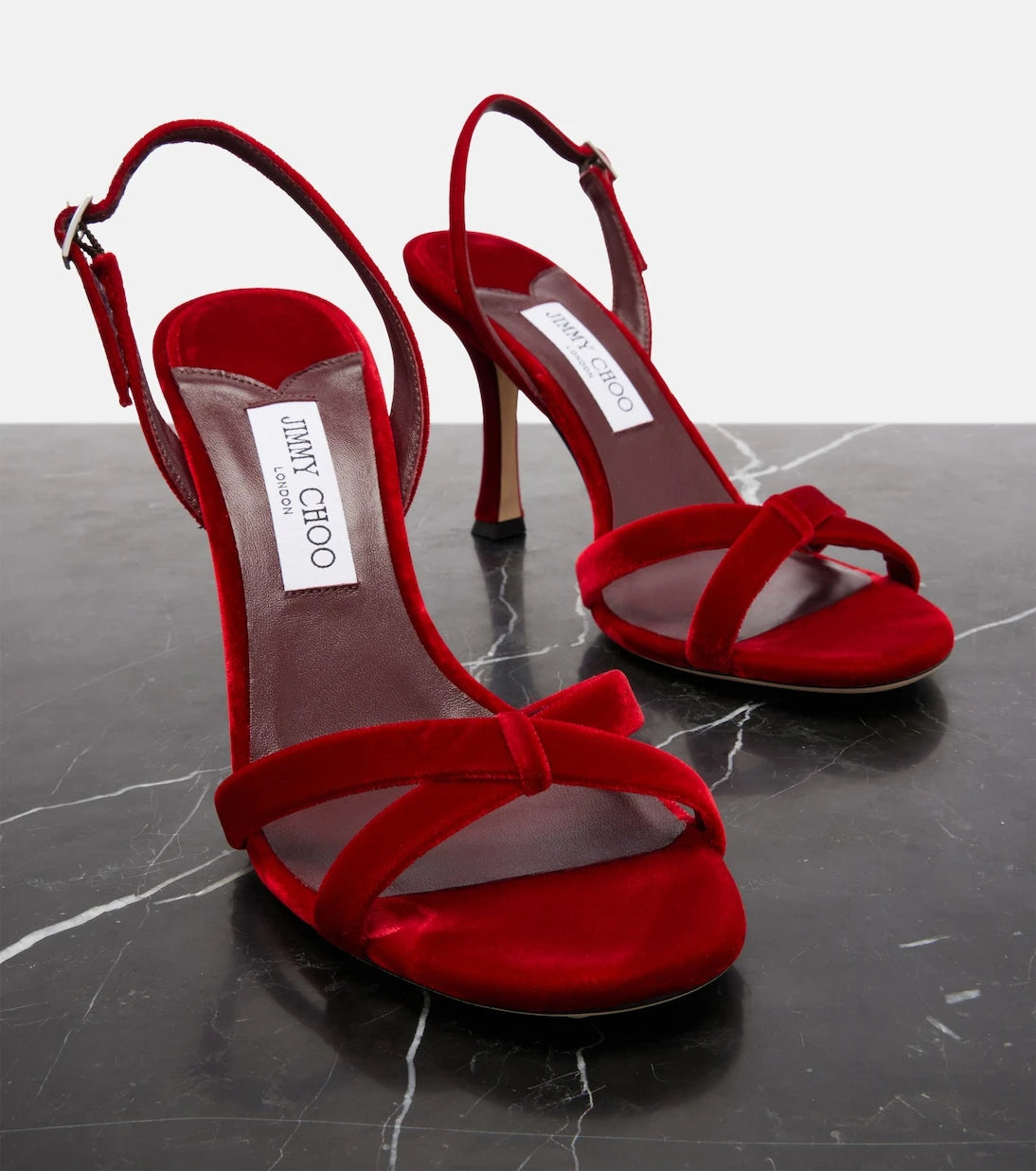 Jimmy Choo - Elsy 90 velvet sandals