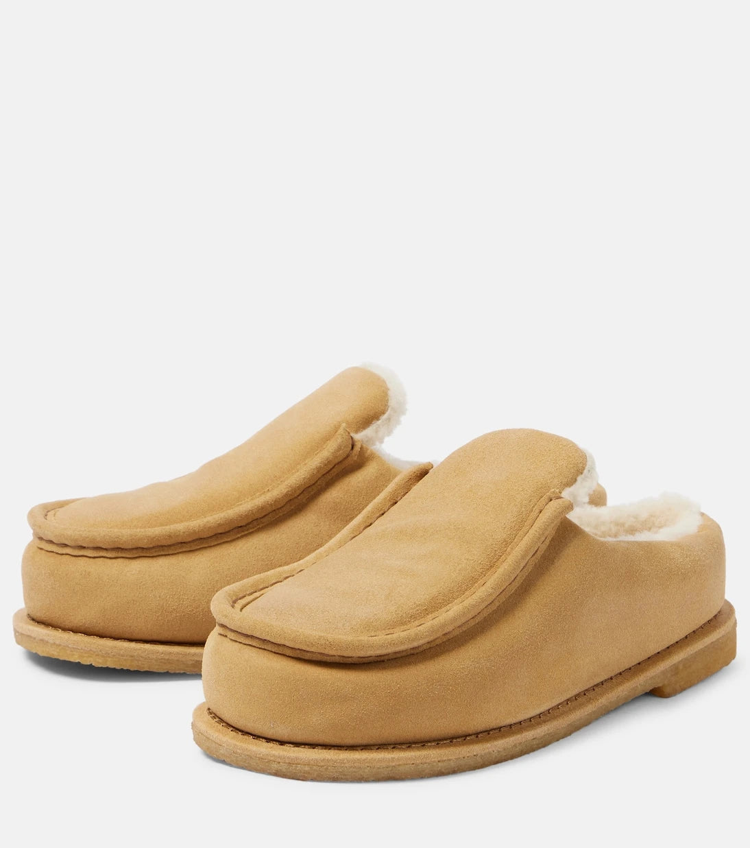 JW Anderson - شبشب شمواه مبطن بالفرو