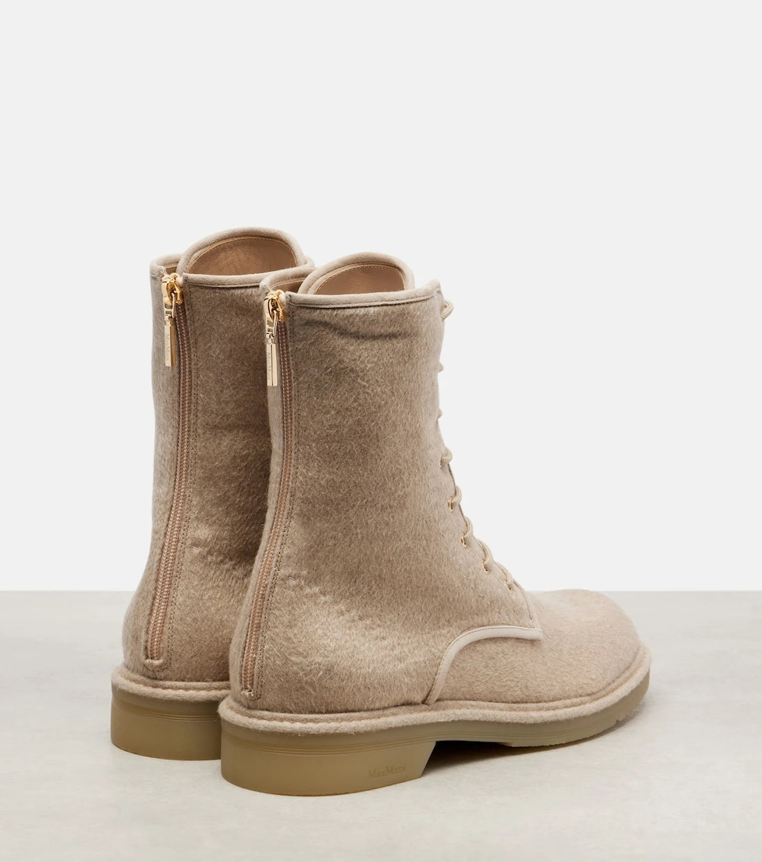 Max Mara - Baker cashmere combat boots