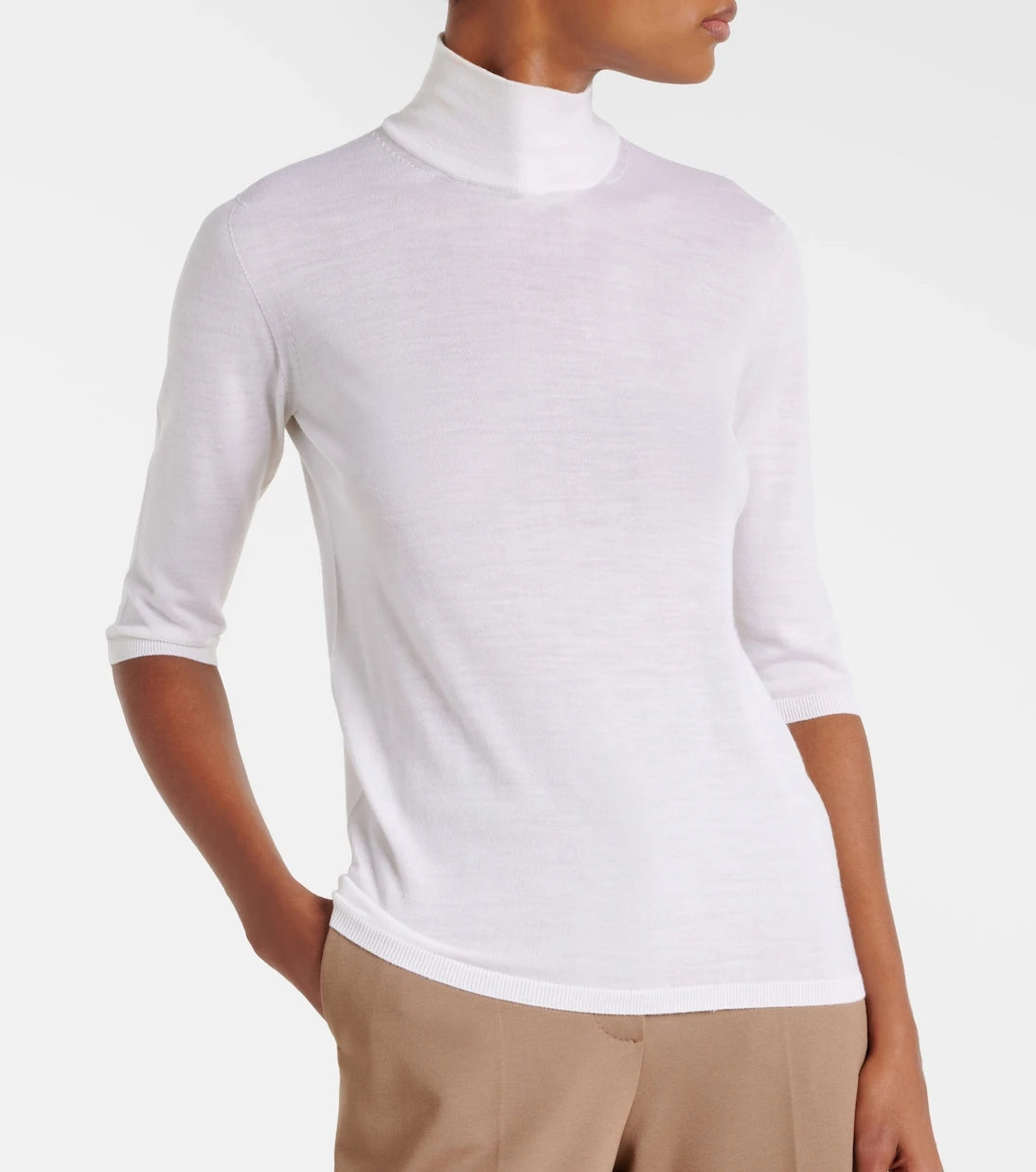 Max Mara - Boa virgin wool turtleneck top