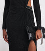 Self-Portrait Black Embellished Cut-Out Maxi Dress