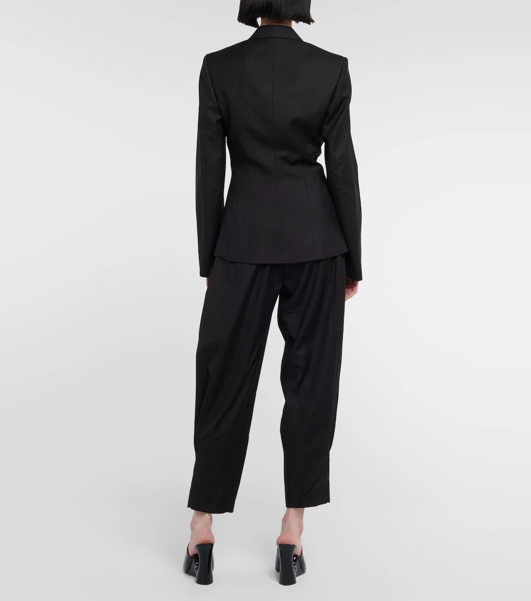 Alaïa - Herringbone wool gabardine blazer