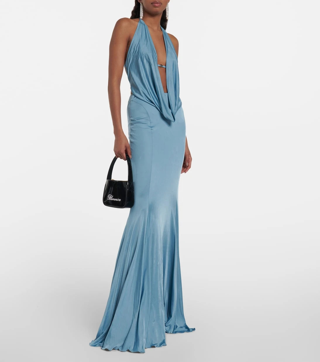 Blumarine - Open-back satin gown